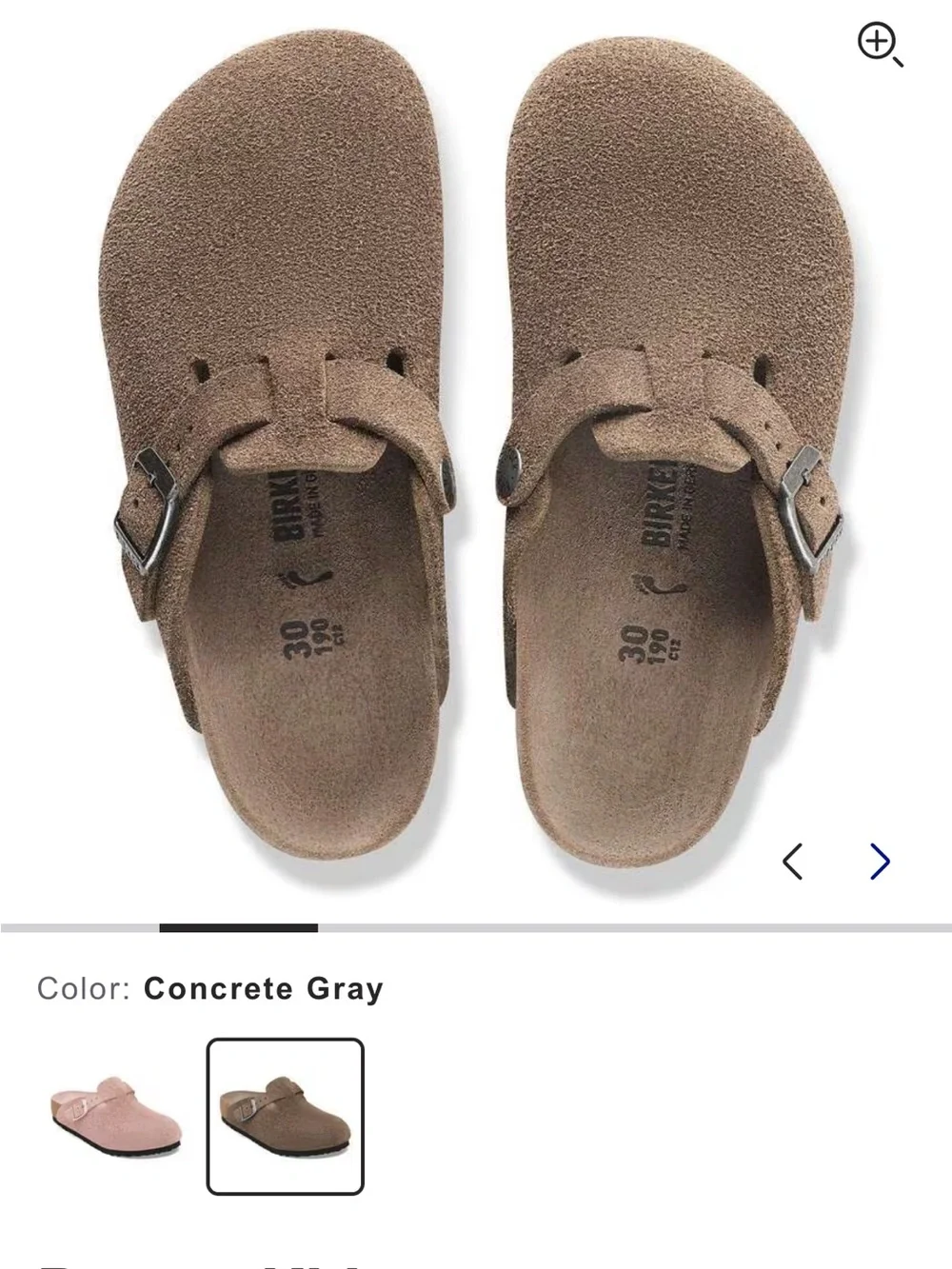 Birkenstock Kids Taupe Suede Single Buckle Clog Sandals